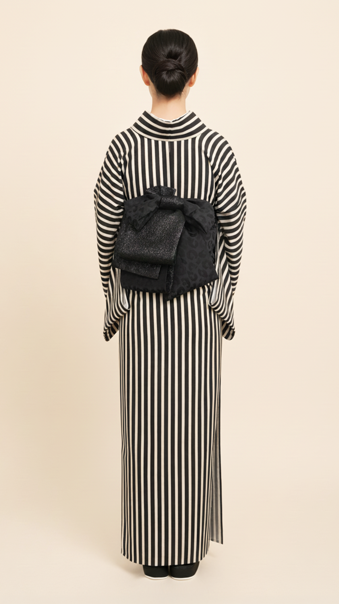 半幅帯 【サヴァンナ・ナイト】 半幅兵児帯 大人の半幅へこ帯 リバーシブル 黒 ラメ グリッター きらきら