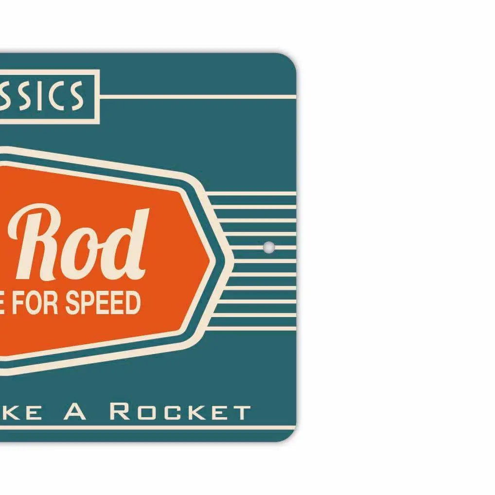 【長方形看板】レトロ・ホットロッド看板/アメリカ製オリジナル看板(約20x30cm)