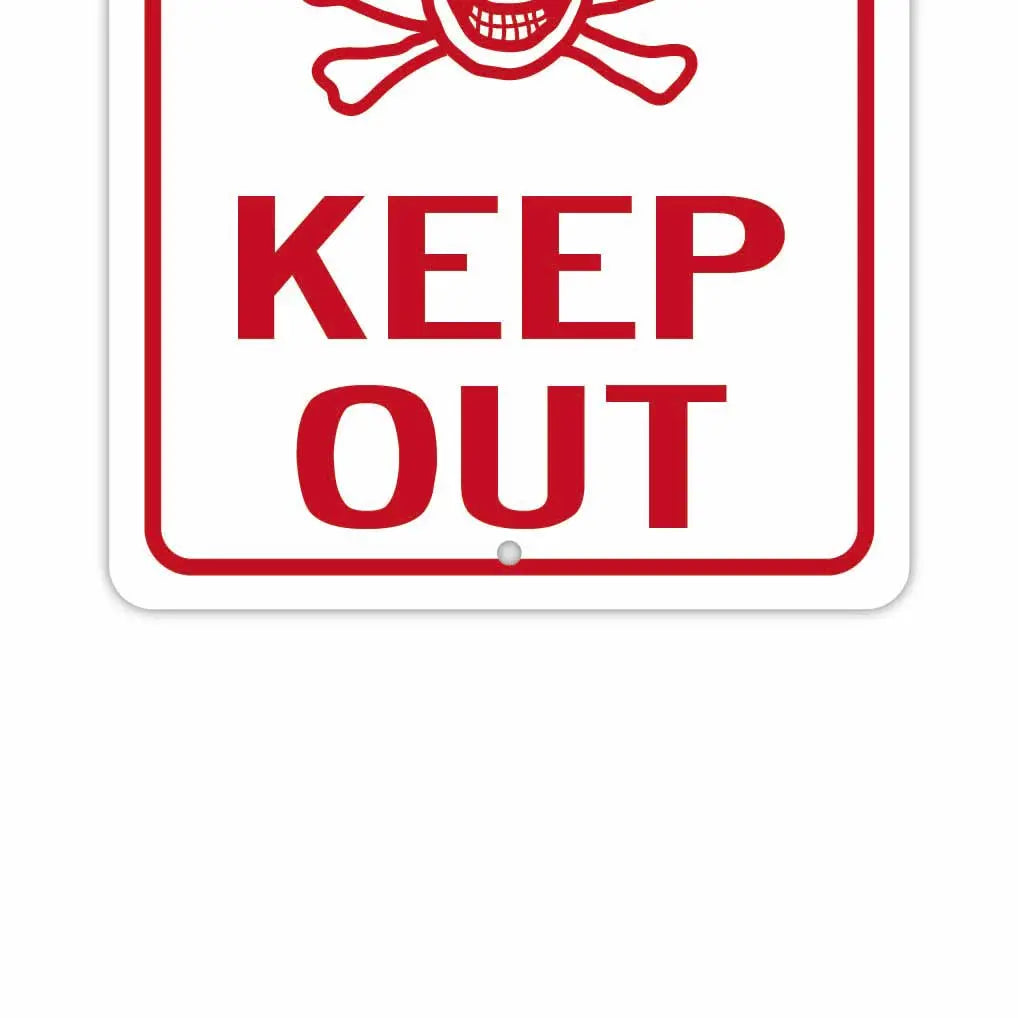 【長方形看板】危険!立入禁止/アメリカ製オリジナル看板(約20x30cm)