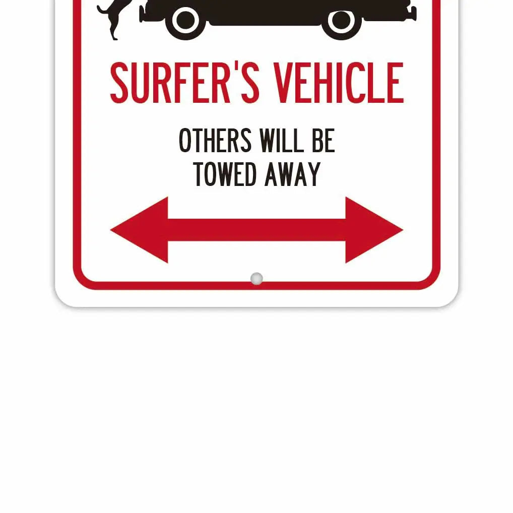 【長方形看板】サーファー以外駐車禁止/アメリカ製オリジナル看板(約20x30cm)