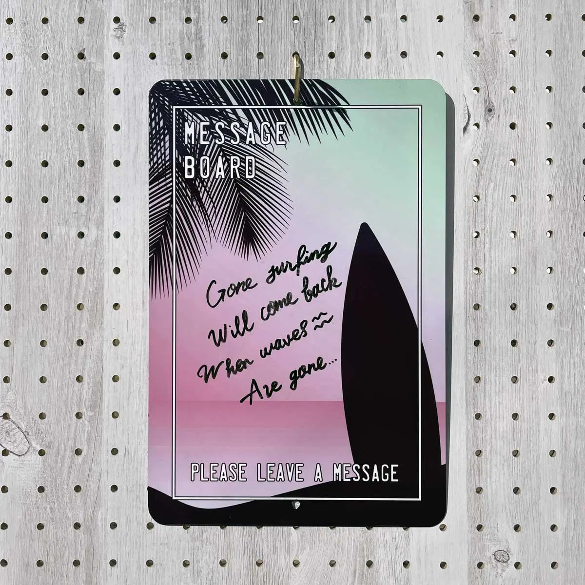 【長方形看板】メッセージボード・サーフィン/アメリカ製オリジナル看板(約20x30cm)