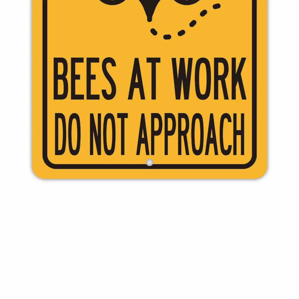 【長方形看板】ハチ注意/アメリカ製オリジナル看板(約20x30cm)