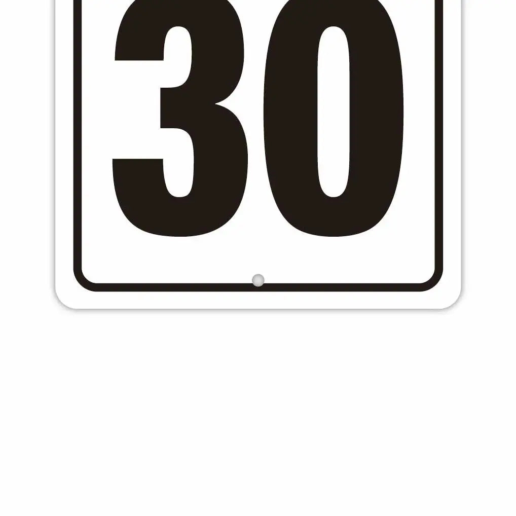 【長方形看板】速度制限30/アメリカ製オリジナル看板(約20x30cm)