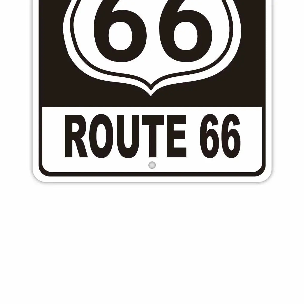 【長方形看板】ルート66/アメリカ製オリジナル看板(約20x30cm)