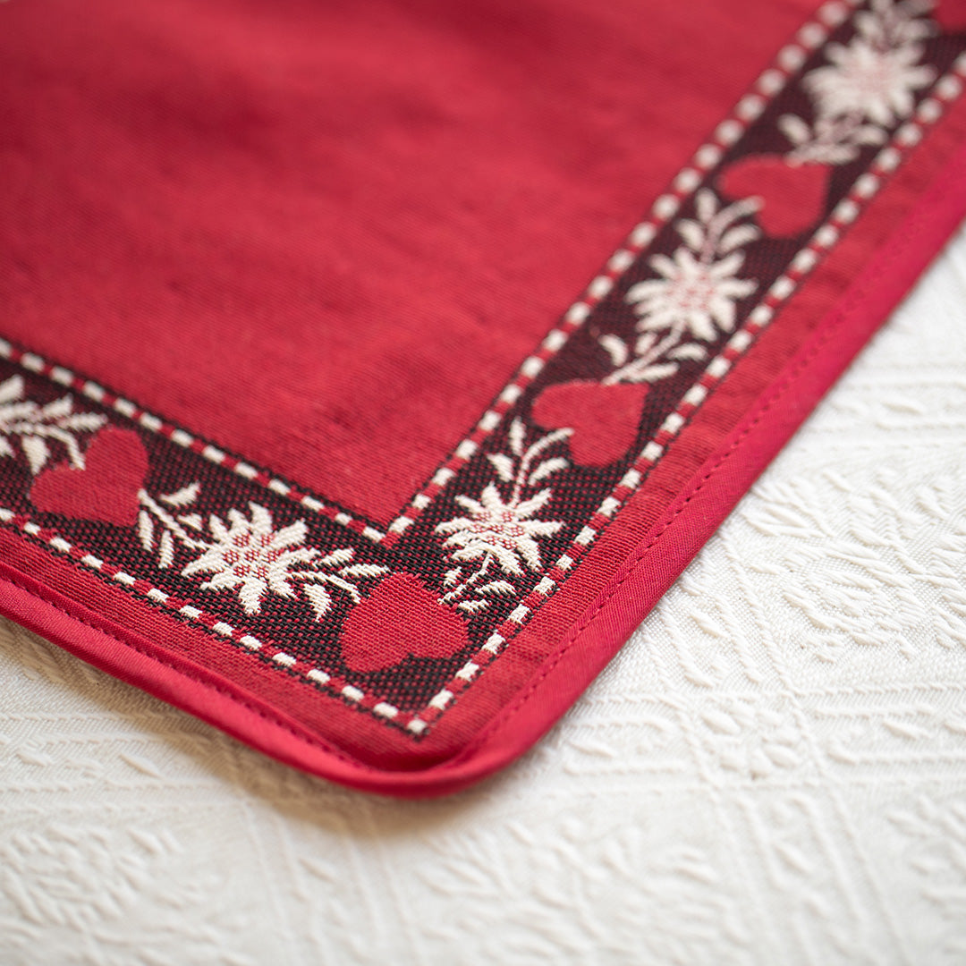 ハート赤ランチョンマット