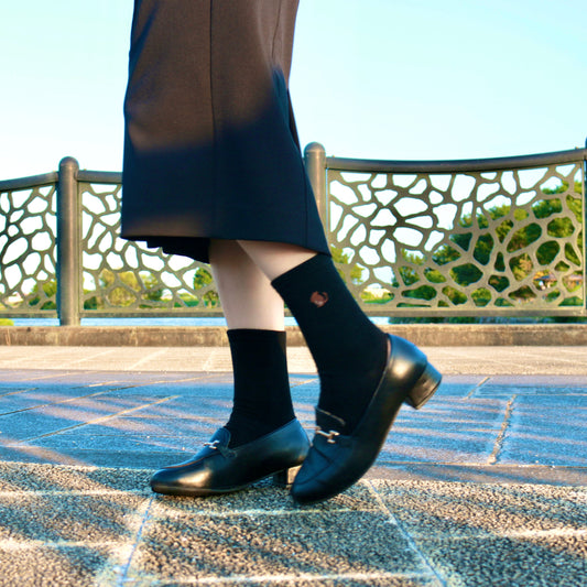 デグー刺繍靴下(キーポーチ付き)