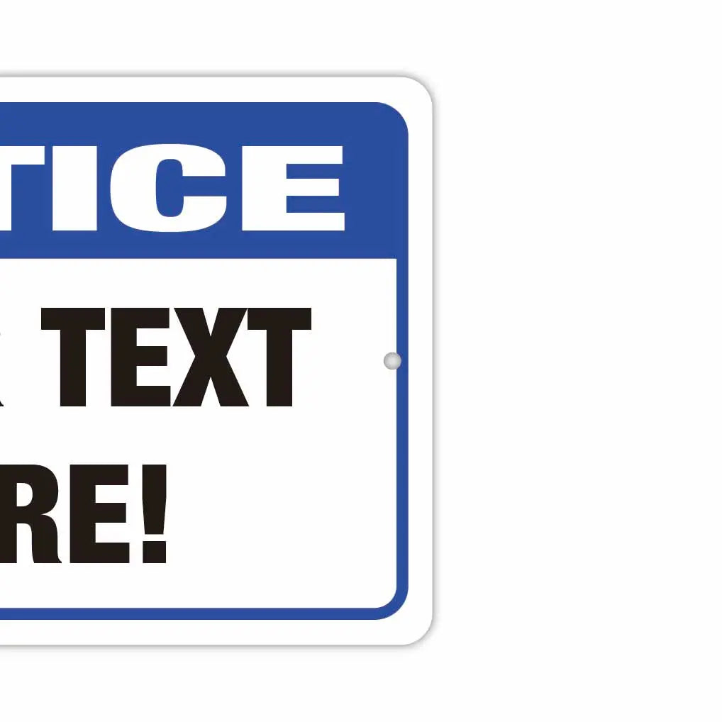 【長方形看板】お知らせ!NOTICE看板/アメリカ製オリジナル看板(約20x30cm)