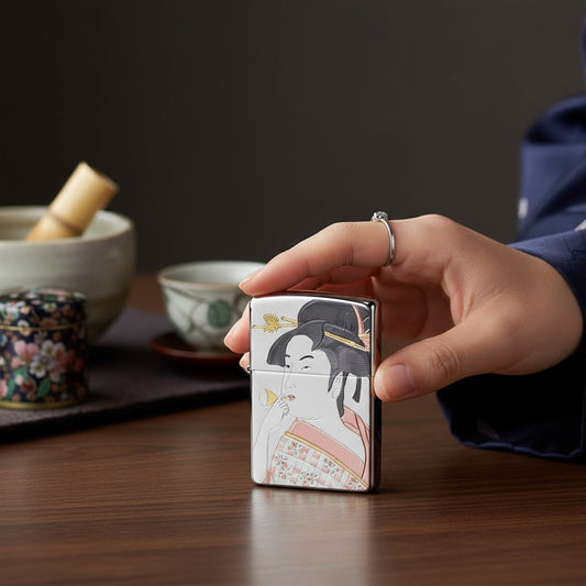 Glassblower Girl ZIPPO Lighter – Edo Art Inspired Windproof Lighter 吹玻璃的女子 ZIPPO 打火機|江戶藝術靈感防風款