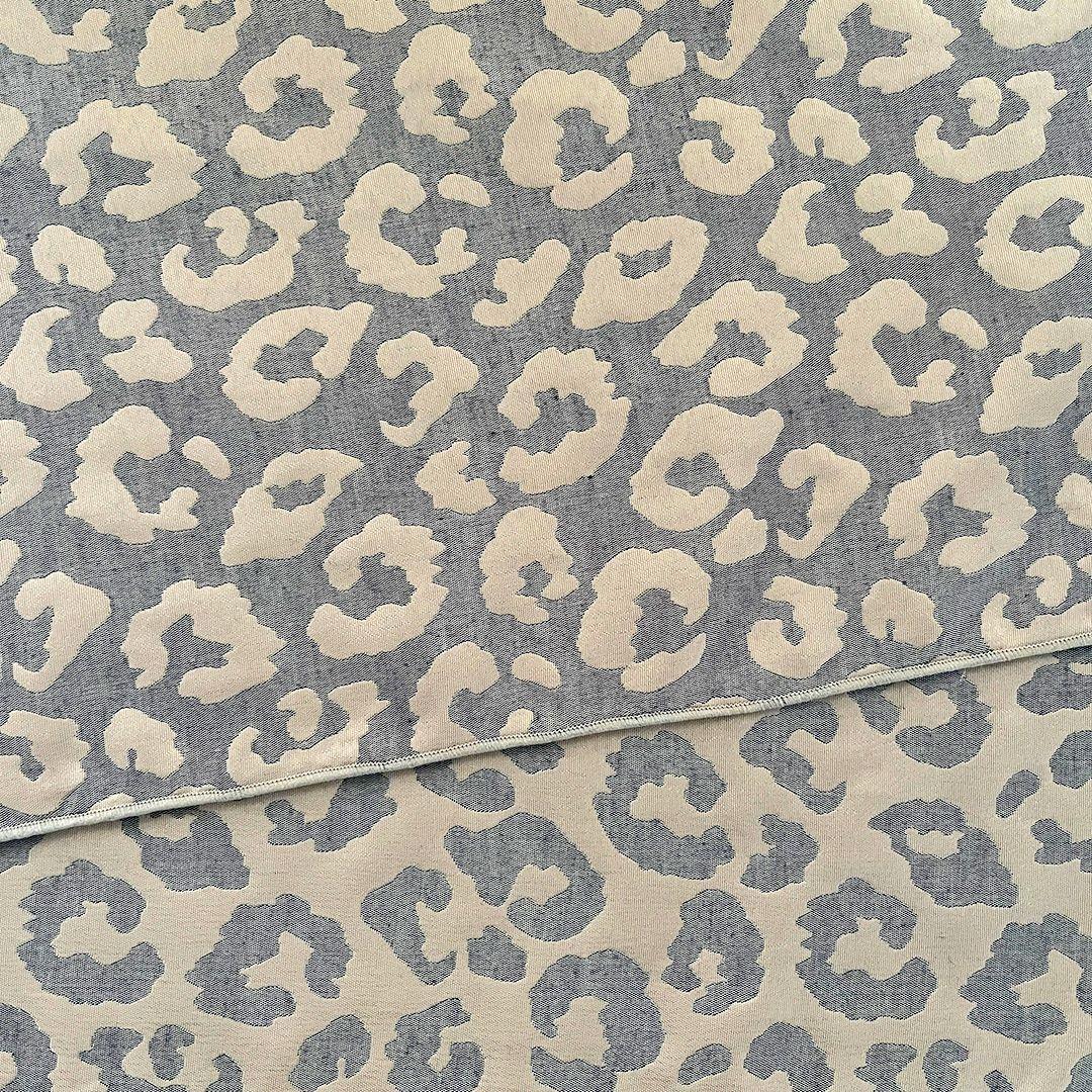 兵児帯 大人のへこ帯 ヒョウ柄 豹柄 リバーシブル レオパード グレージュ