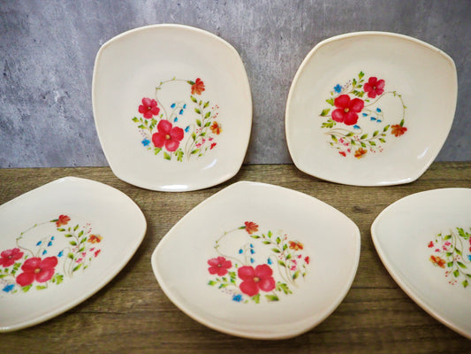 花柄メラミン小皿