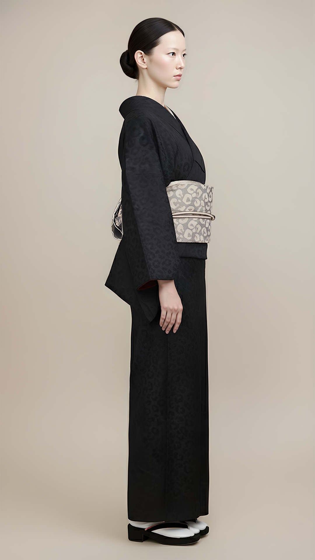 半幅帯 【サヴァンナ・ドューン】 半幅兵児帯 大人の半幅へこ帯 リバーシブル グレージュ ラメ グリッター