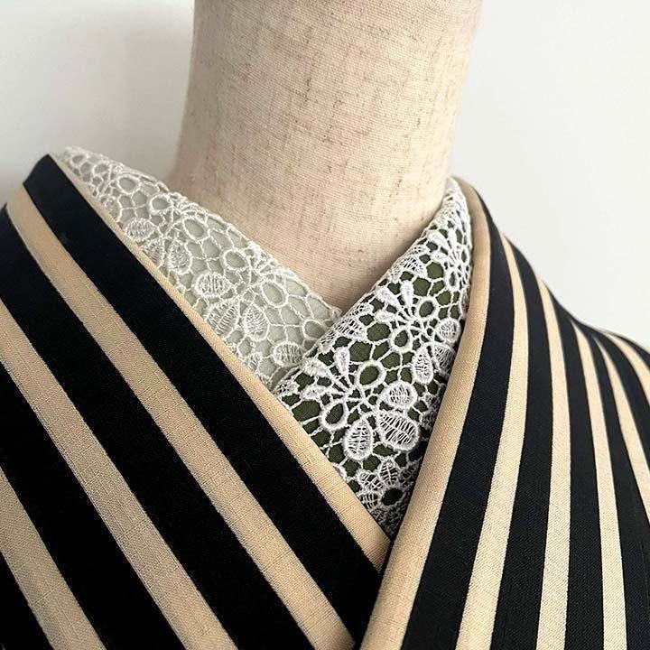 リボンのレース半衿 ハンドメイド半襟 帯飾り 掛衿 伊達襟【2】