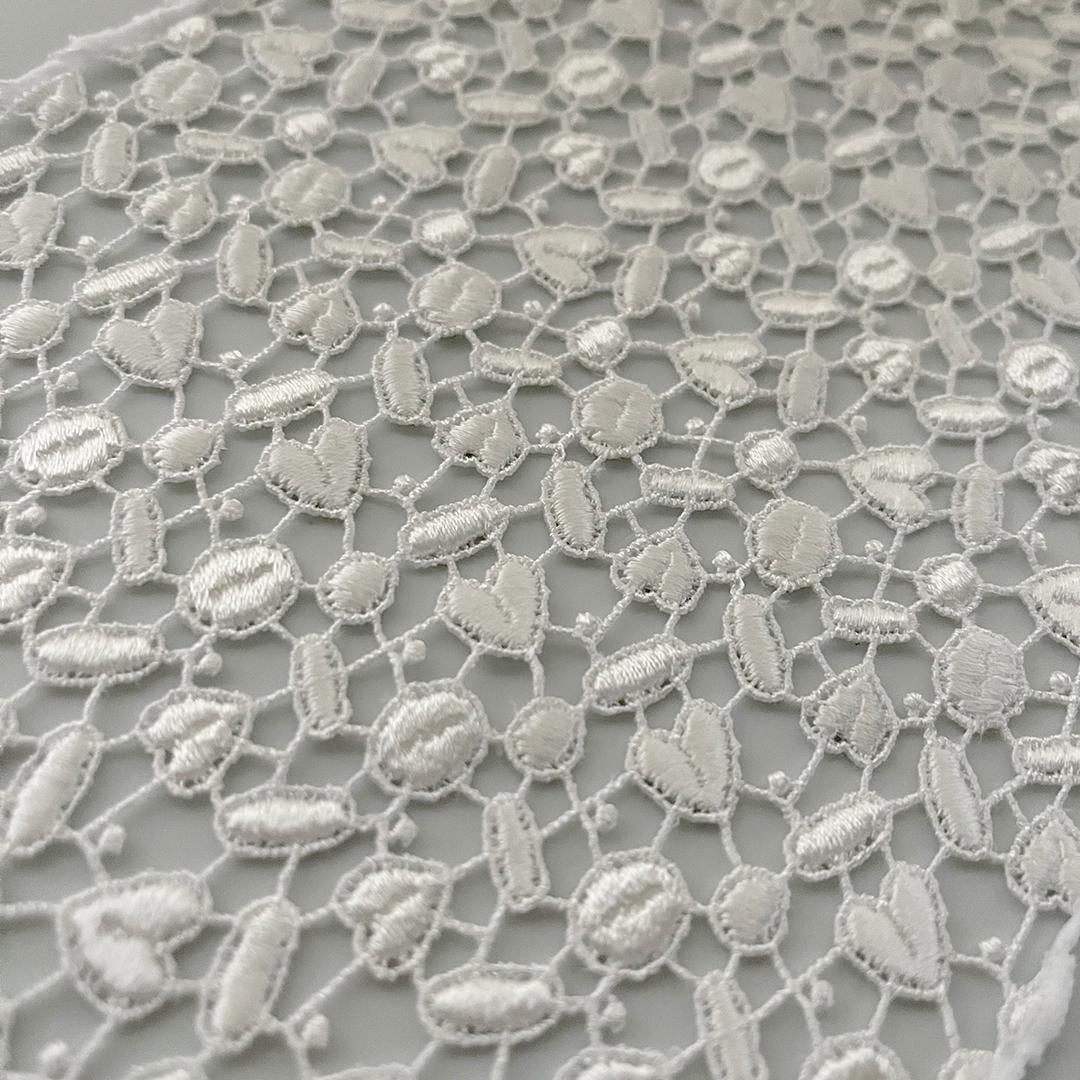 半衿 ハートビーンズのレース オフ白 半襟 レトロ 成人式 前撮り かわいい