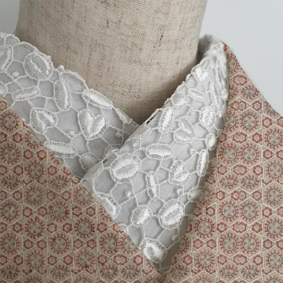 半衿 ハートビーンズのレース オフ白 半襟 レトロ 成人式 前撮り かわいい
