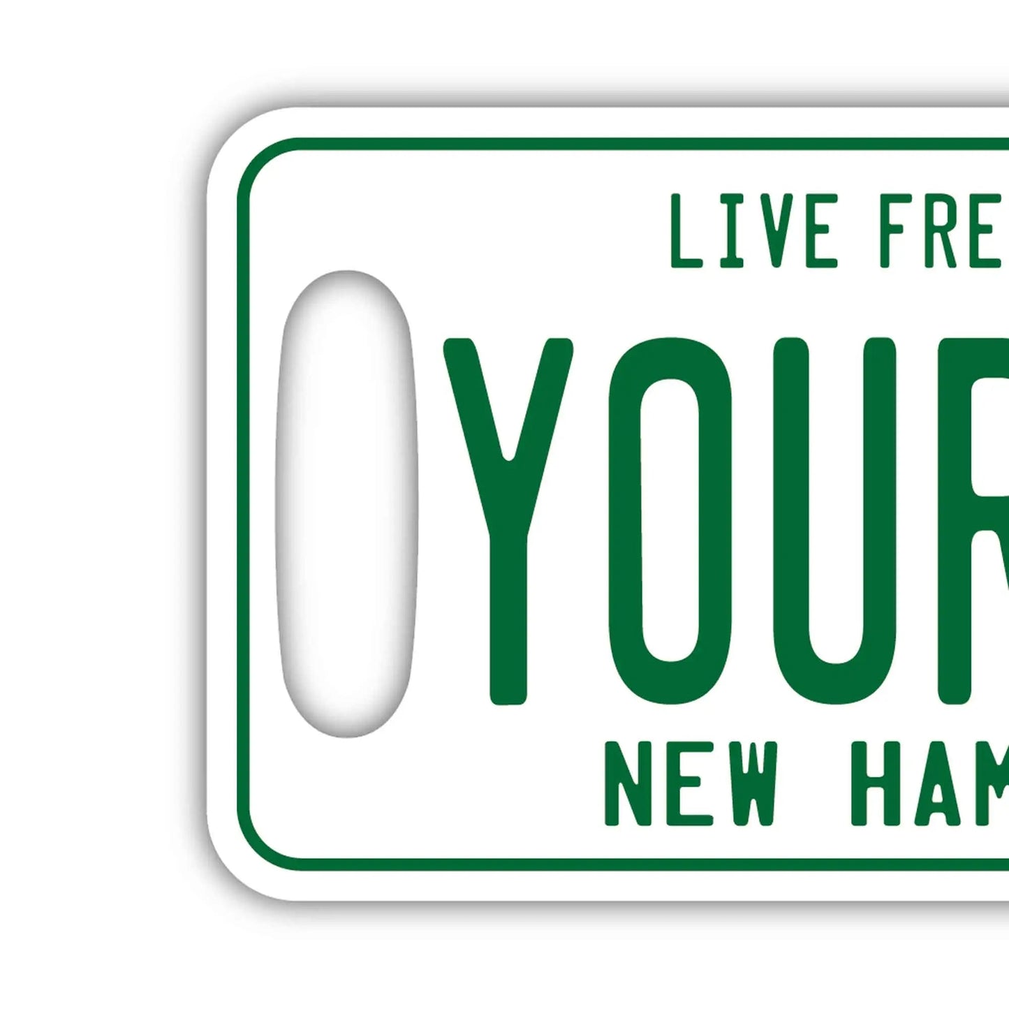 【ラゲッジタグ】ニューハンプシャー1980s/オリジナルアメリカナンバープレート型・おしゃれ ・紛失防止タグ