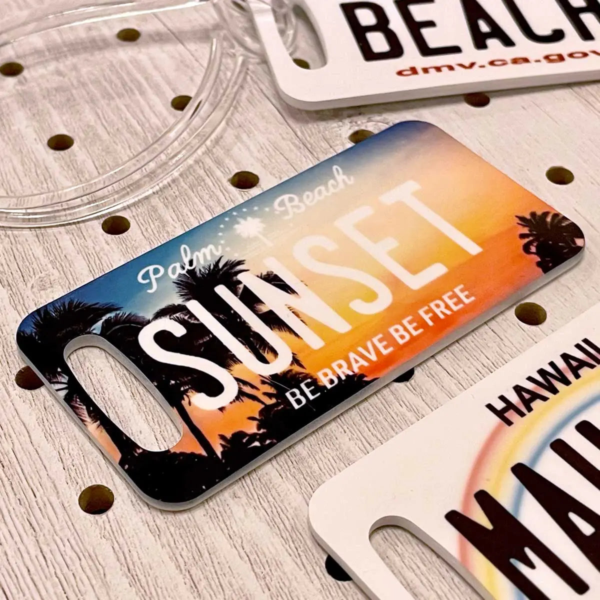 【ラゲッジタグ】インディアナ2003/オリジナルアメリカナンバープレート型・おしゃれ ・紛失防止タグ