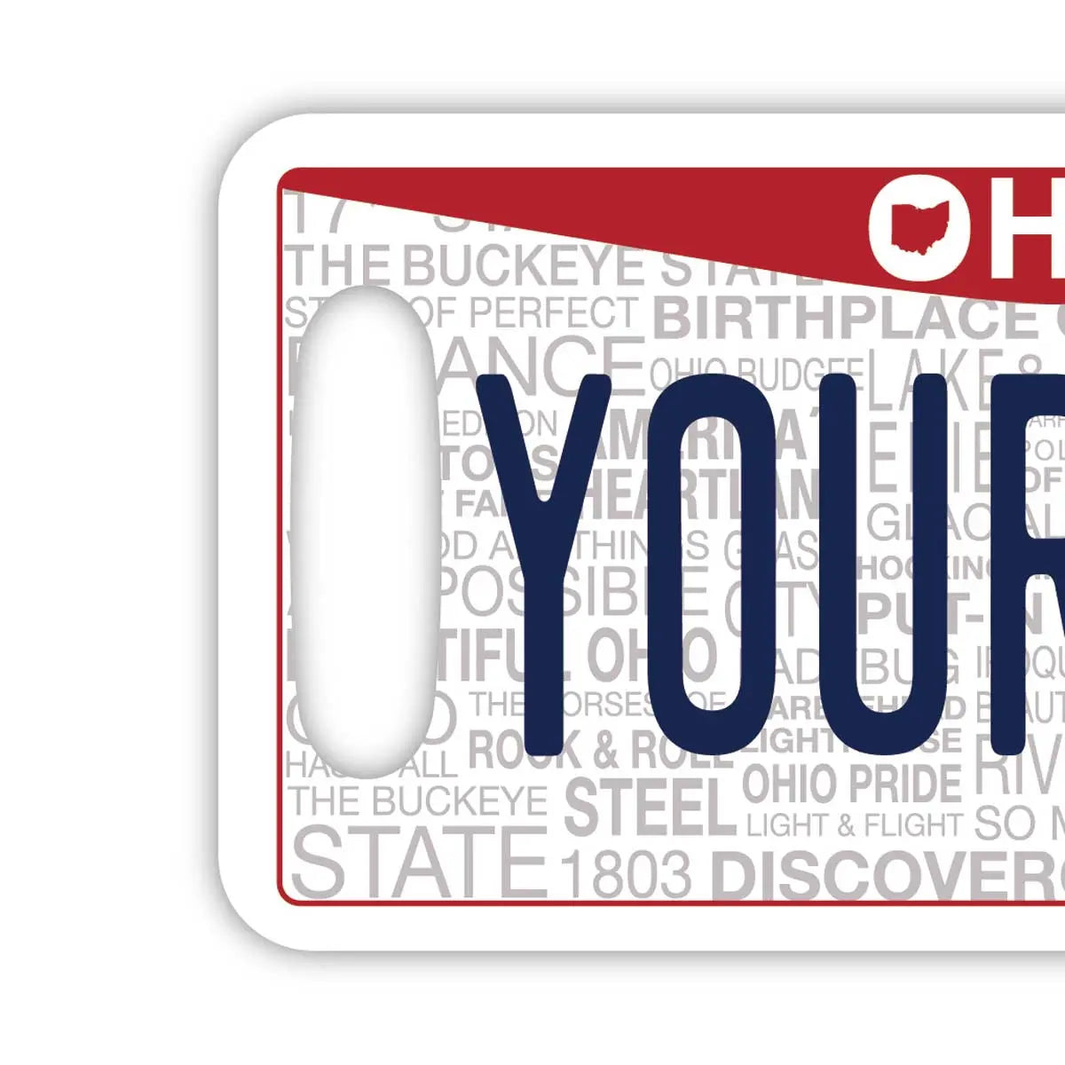 【ラゲッジタグ】オハイオ2013/オリジナルアメリカナンバープレート型・おしゃれ ・紛失防止タグ