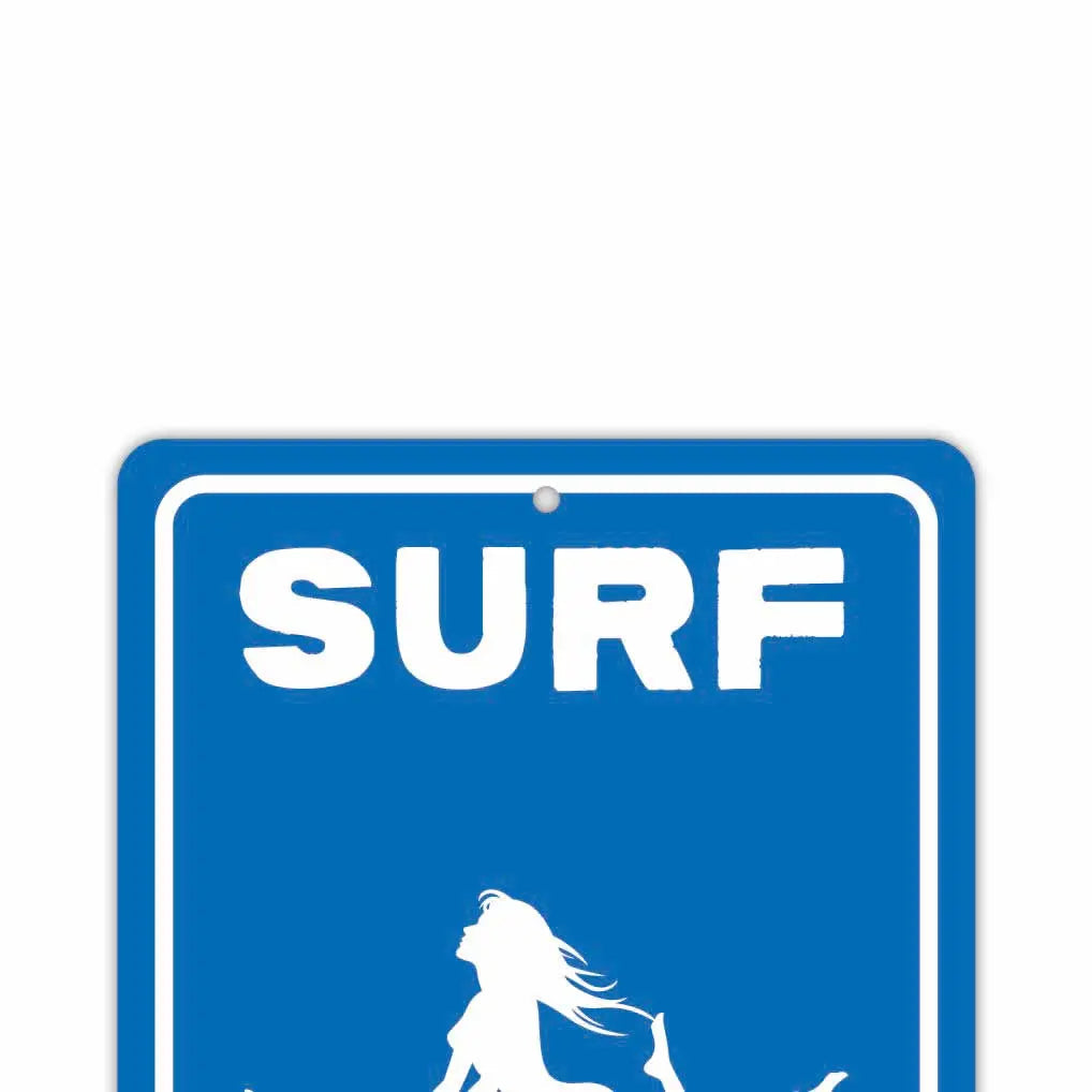 【長方形看板】毎日、１日中ずっとサーフィン/アメリカ製オリジナル看板(約20x30cm)