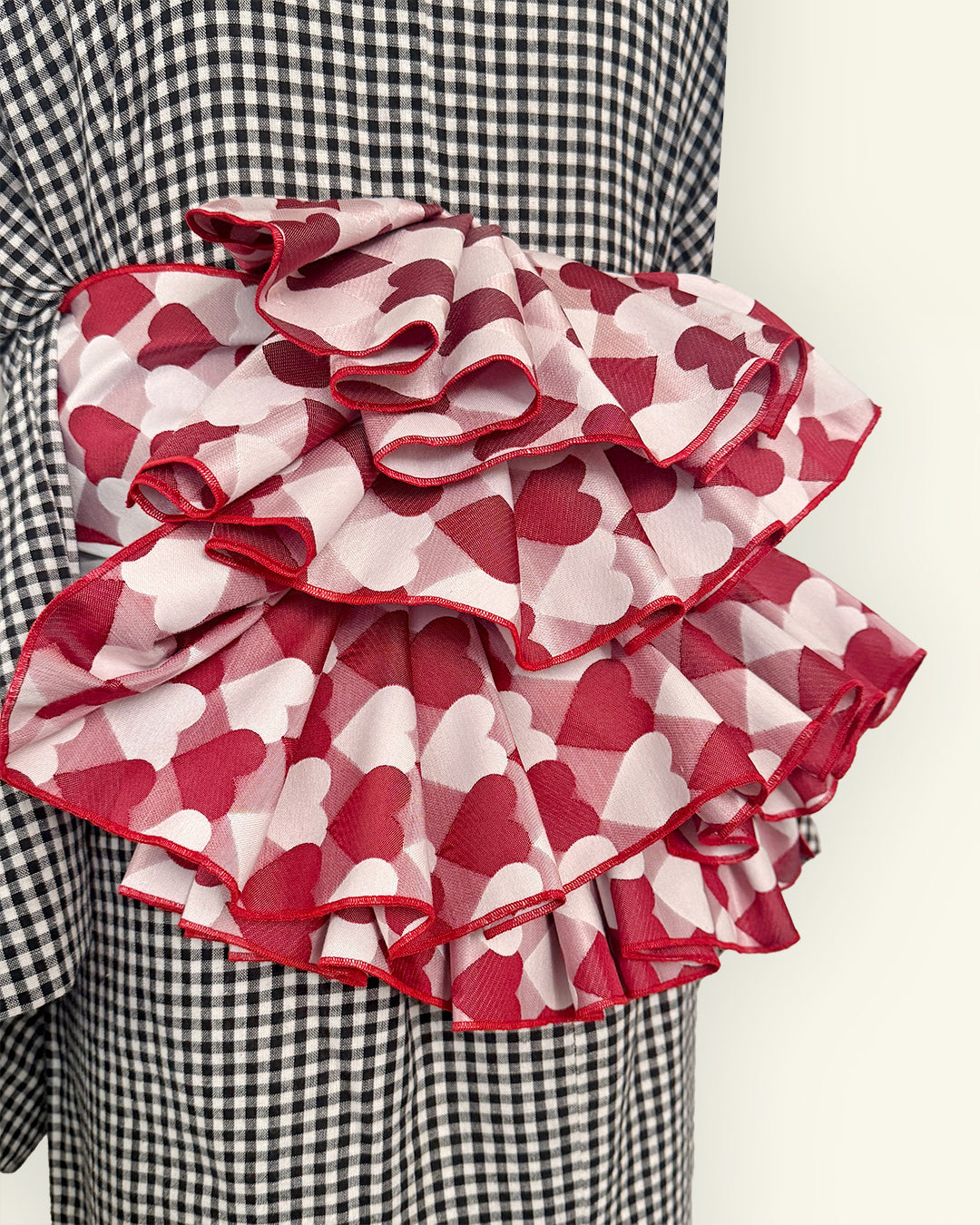 兵児帯 大人のへこ帯 ハート レジメンタル 鱗柄 かわいい 赤 ピンク