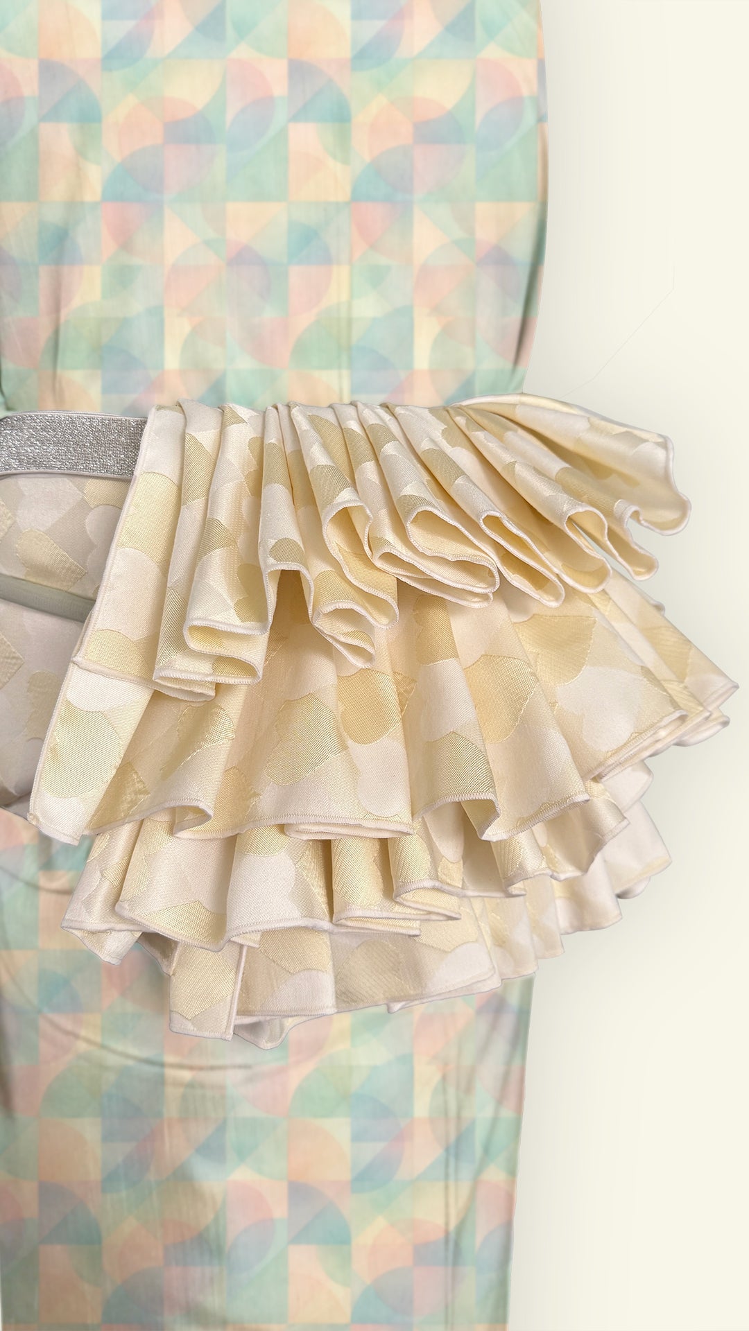 【訳あり】兵児帯 大人のへこ帯 ハート レジメンタル 鱗柄 かわいい ミルク 白