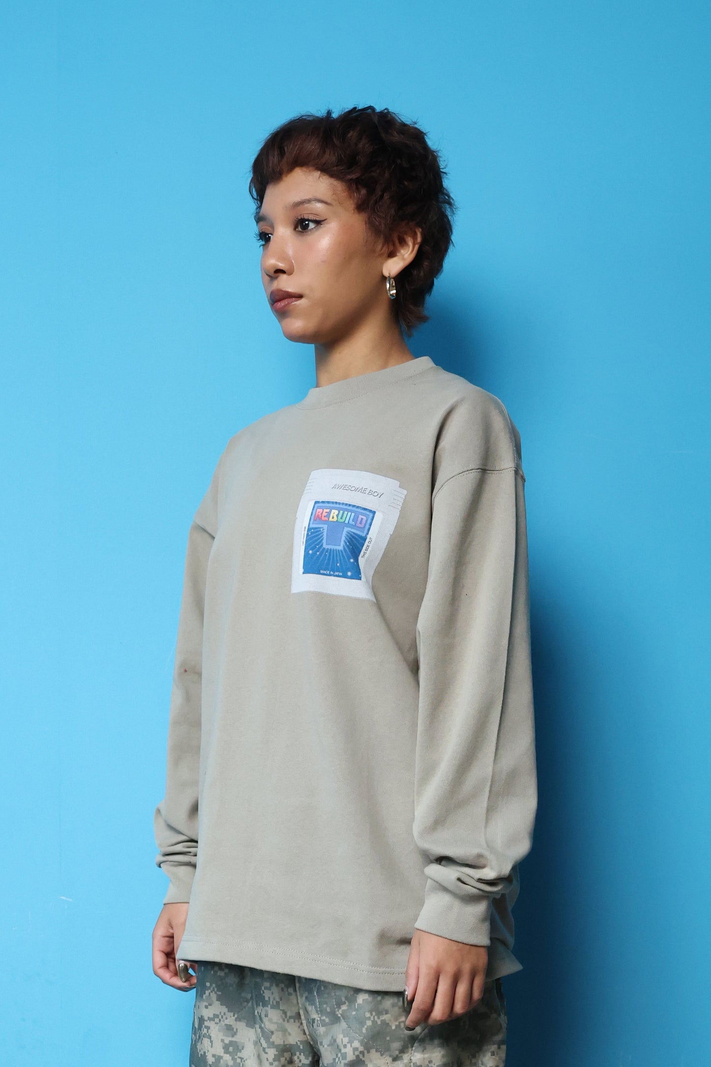 REBUILD L/S TEE(BEIGE)