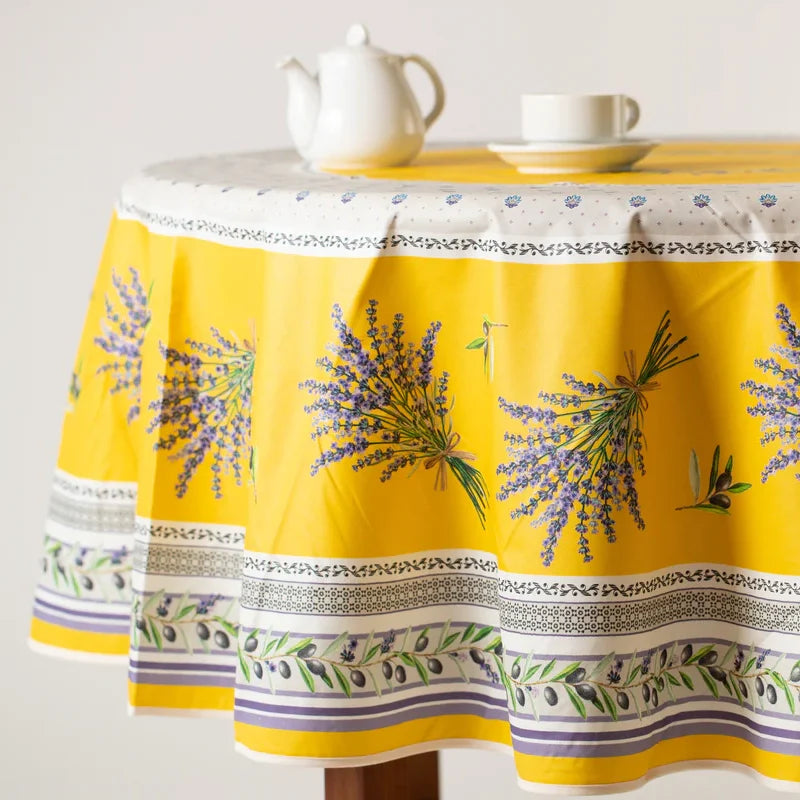 ラベンダーテーブルクロス180（撥水）