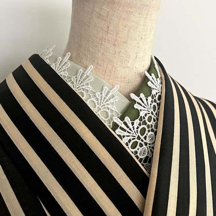 リボンのレース半衿 ハンドメイド半襟 帯飾り 掛衿 伊達襟【2】