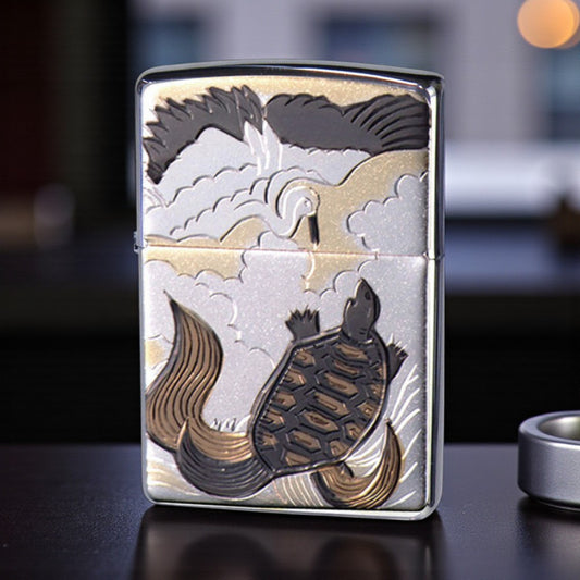 【Crane & Turtle ZIPPO Lighter】｜Symbols of Forever