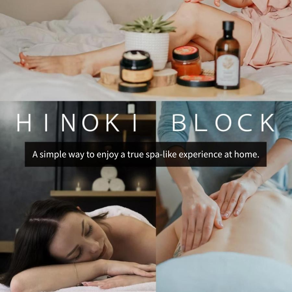 【Shikoku Hinoki Aroma Block】Organic Cypress Bath & Massage Stone｜Shiman-to Aroma from Kochi, Japan