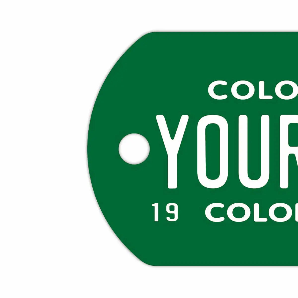 【犬用迷子札・ドッグタグ】コロラド51/オリジナルアメリカナンバープレート型 名入れキーホルダー