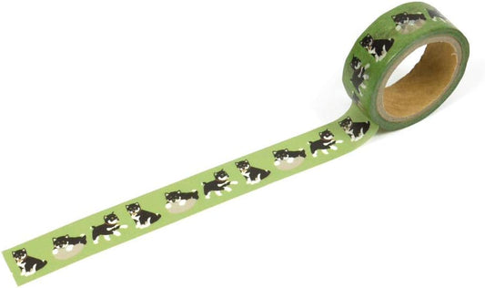 【Hamamonyo】 Masking Tape – Kuro Shiba (Made in Japan)