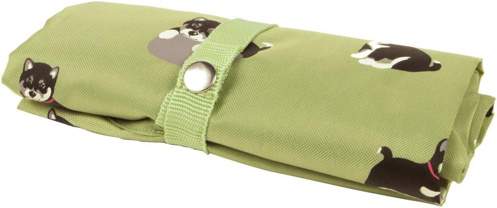 【Hamamonyo】Eco Tote Small – Black Shiba (Green)