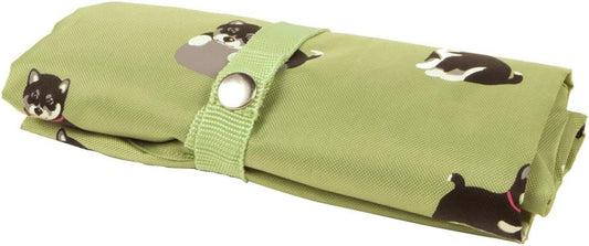 【Hamamonyo】Eco Tote Small – Black Shiba (Green)