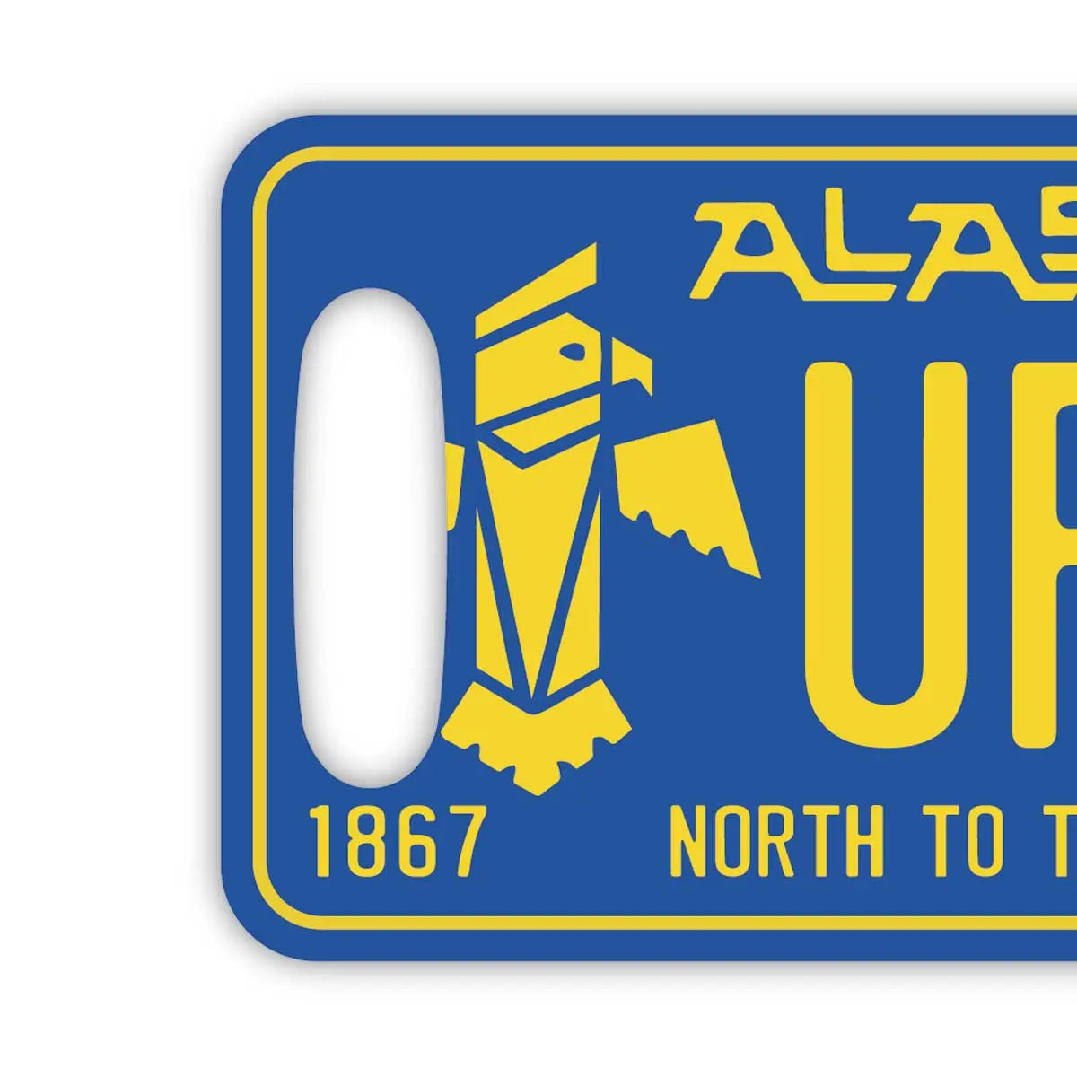 【ラゲッジタグ】アラスカ67/オリジナルアメリカナンバープレート型・おしゃれ ・紛失防止タグ