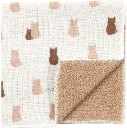 [Hamamonoya] Japanese Cotton Wash Towel – “Neko” (Cat)