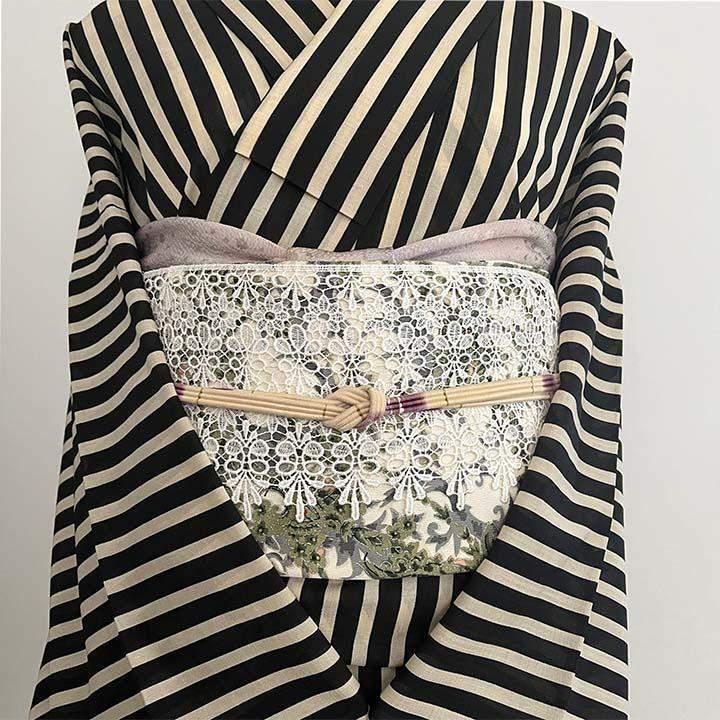 リボンのレース 帯飾り 掛衿 半衿 伊達襟 半襟