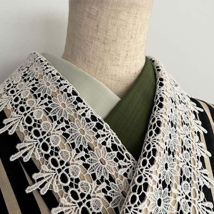 リボンのレース半衿 ハンドメイド半襟 帯飾り 掛衿 伊達襟【2】
