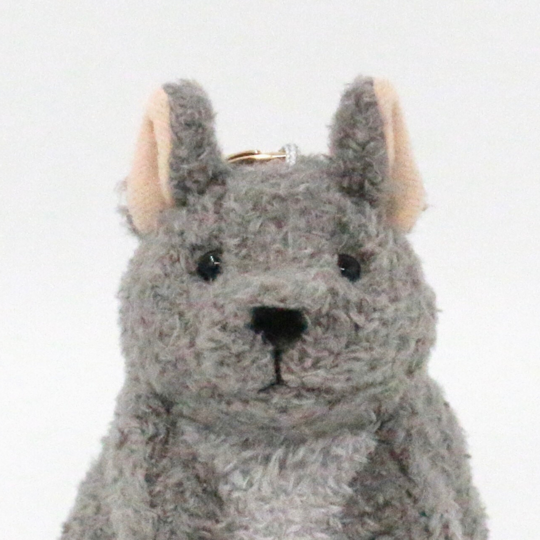 デグーのぬいぐるみチャーム（ブルー）