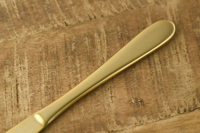 Matte Gold Dessert Knife – Japanese Stainless Steel Cutlery｜Made in Tsubame-Sanjo, Japan