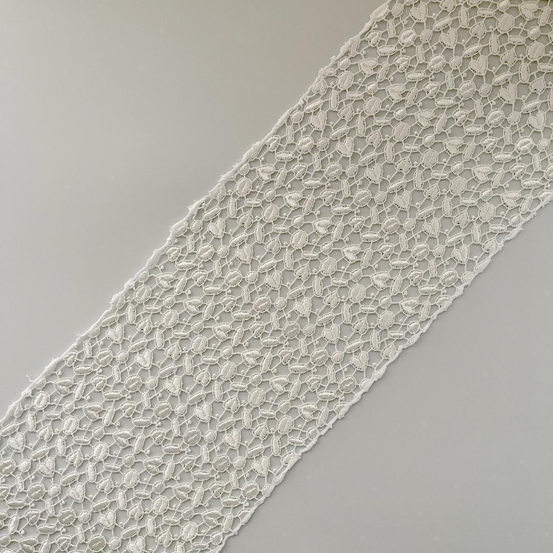 半衿 ハートビーンズのレース オフ白 半襟 レトロ 成人式 前撮り かわいい