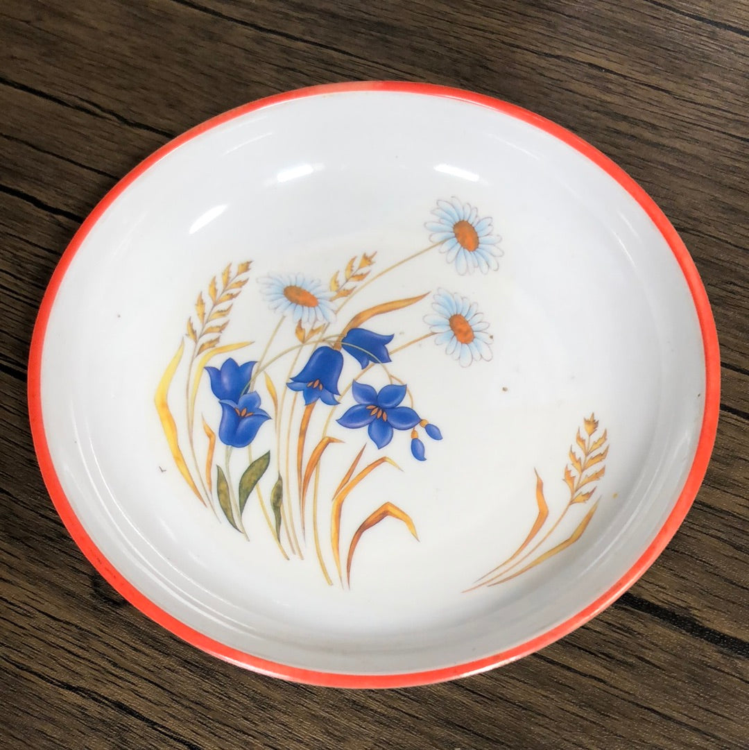 小鳥とお花のメラミン皿