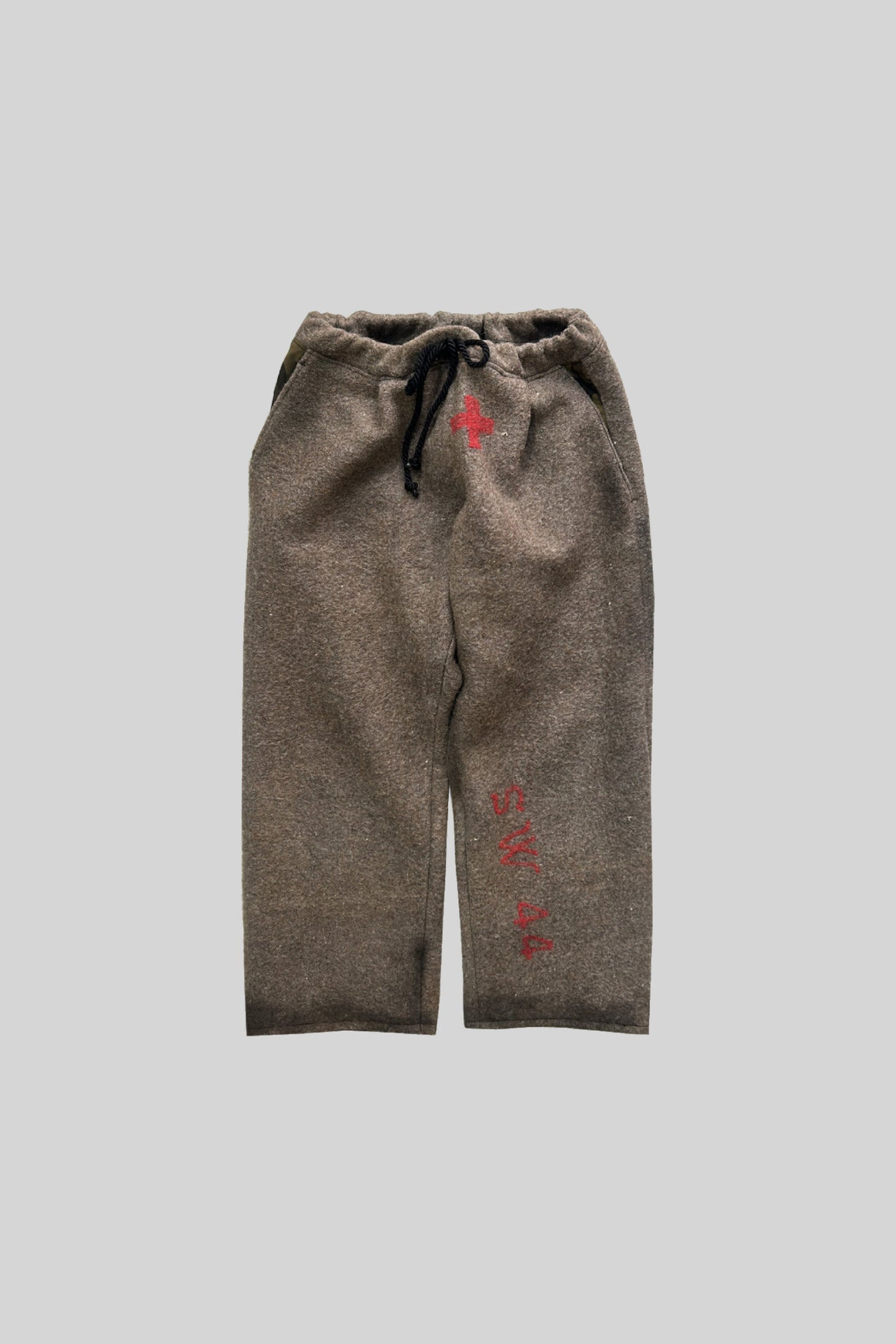 CUSTOM ORDER MILITARY WOOL DOJO PANTS(BROWN)