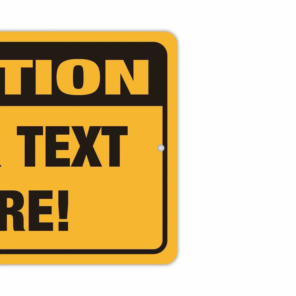 【長方形看板】注意！CAUTION看板/アメリカ製オリジナル看板(約20x30cm)