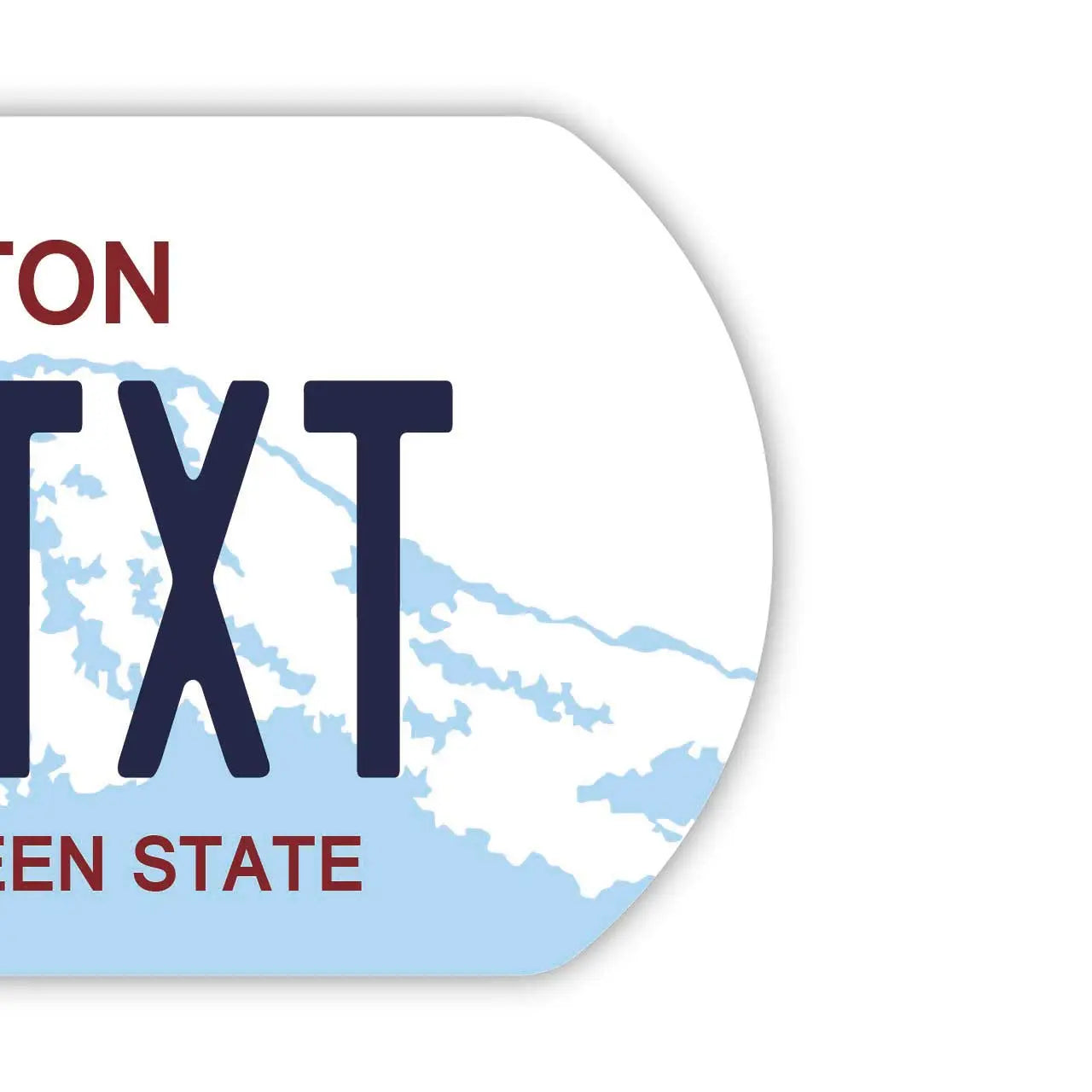 【犬用迷子札・ドッグタグ】ワシントン/オリジナルアメリカナンバープレート型 名入れキーホルダー