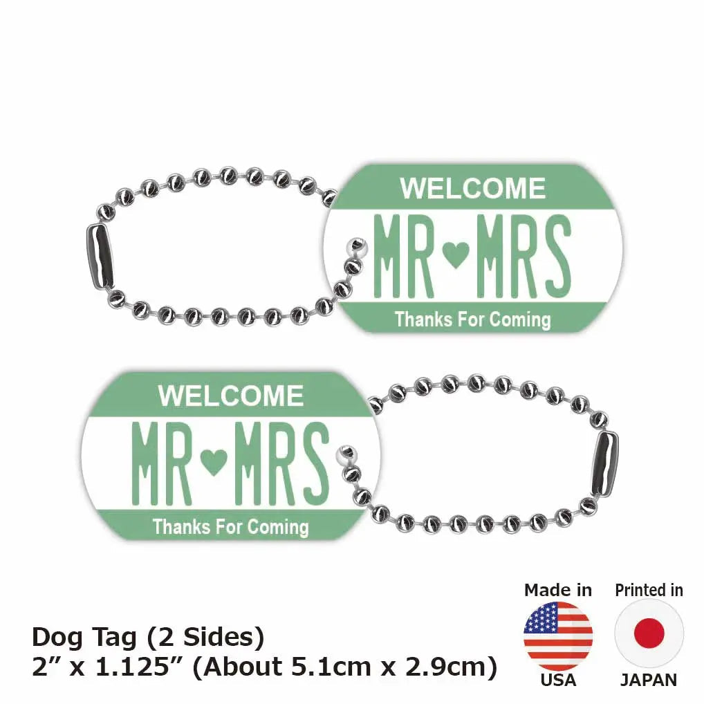 【犬用迷子札・ドッグタグ】カラー・グリーン/オリジナルアメリカナンバープレート型 名入れキーホルダー