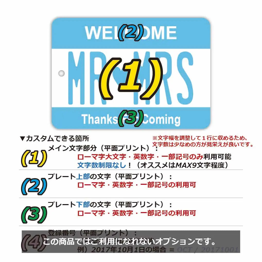 【ミラータグ】カラー・ブルー/オリジナルアメリカナンバープレート型エアフレッシュナー