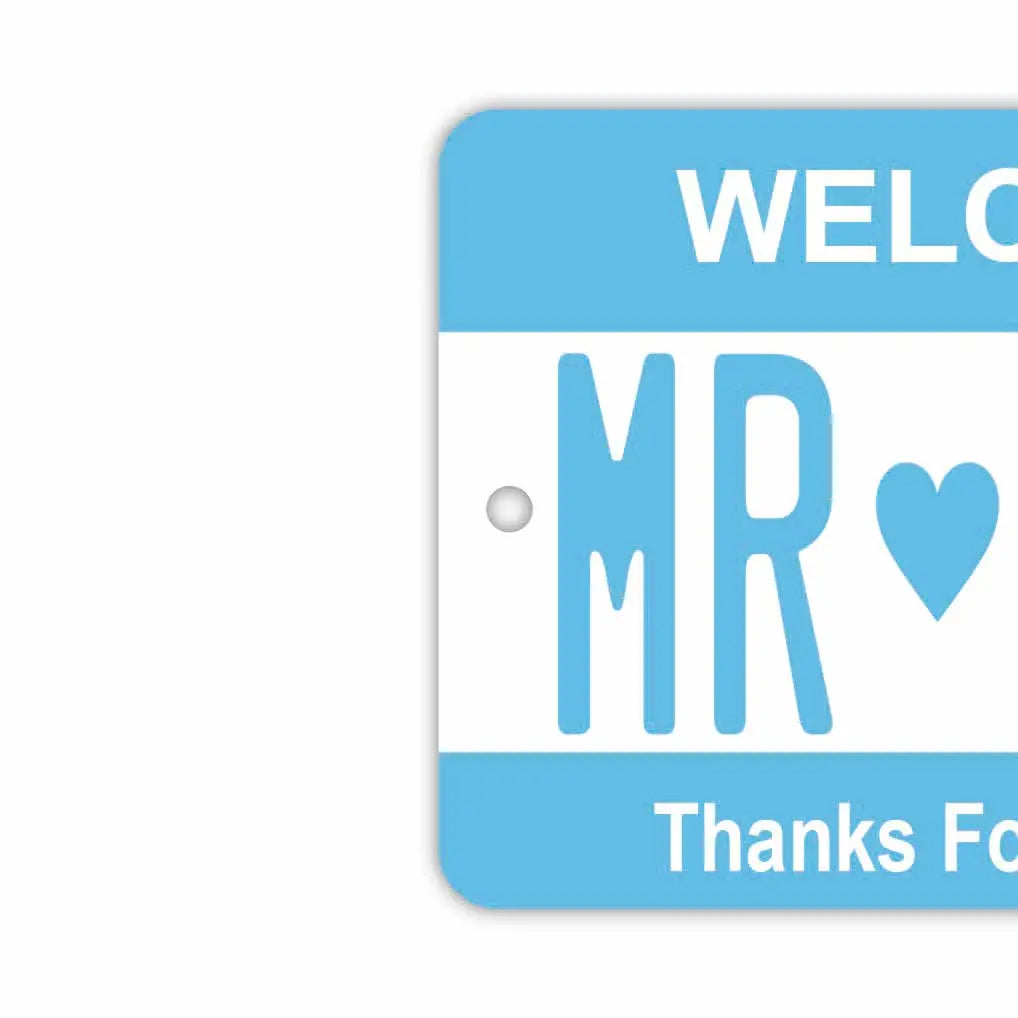 【ミラータグ】カラー・ブルー/オリジナルアメリカナンバープレート型エアフレッシュナー