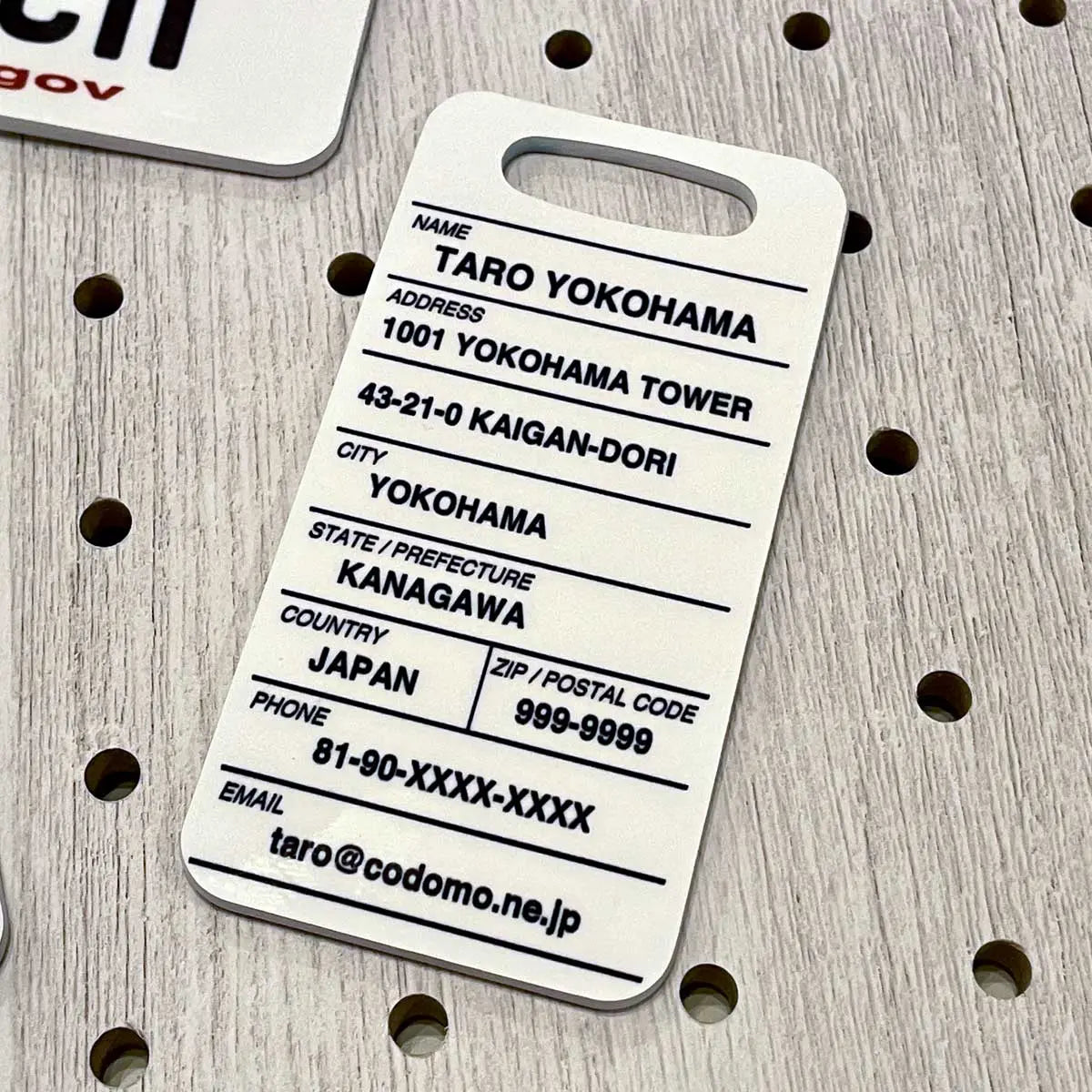 【ラゲッジタグ】カリフォルニア・ヤシの木/オリジナルアメリカナンバープレート型・おしゃれ ・紛失防止タグ