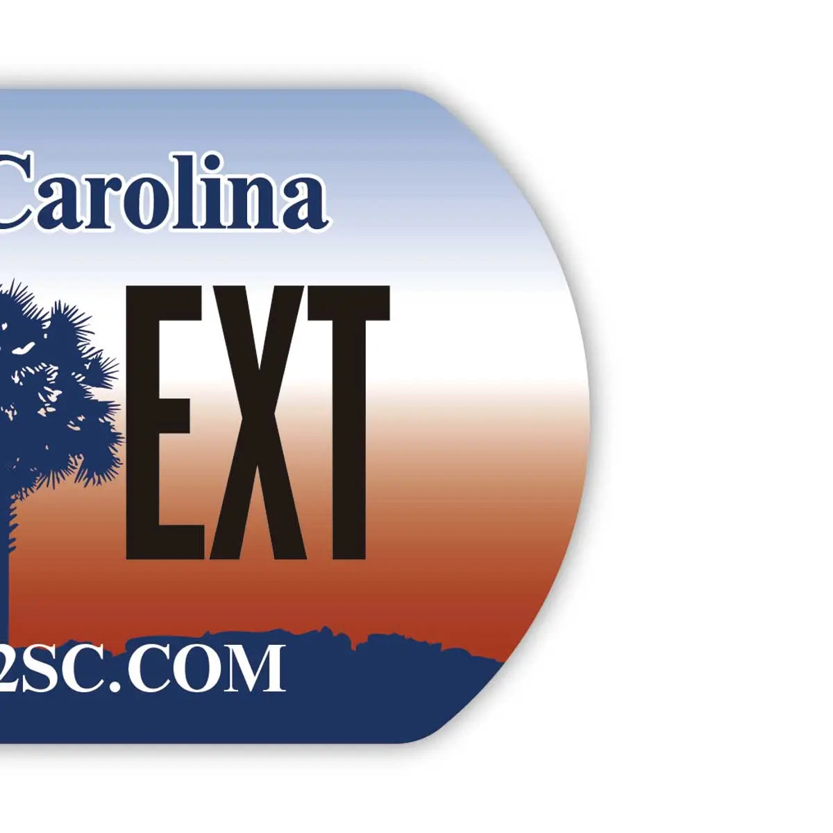 【犬用迷子札・ドッグタグ】サウスカロライナ/オリジナルアメリカナンバープレート型 名入れキーホルダー