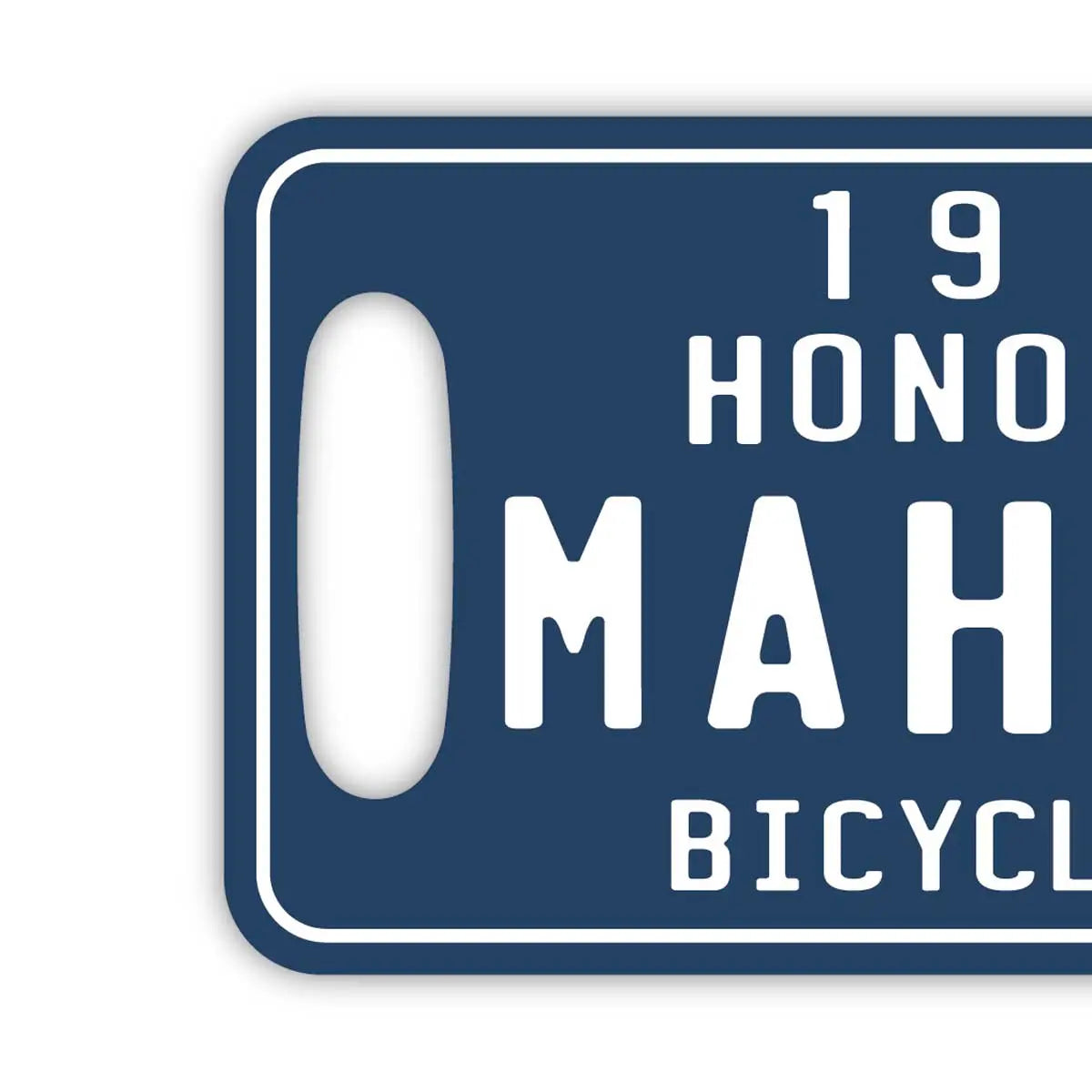 【ラゲッジタグ】ハワイ自転車タグ風・ブルー/オリジナルアメリカナンバープレート型・おしゃれ ・紛失防止タグ
